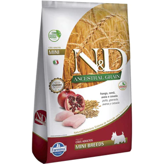 Ração N&D Ancestral Grain Cães Adulto Raça Mini Frango 2,5KG