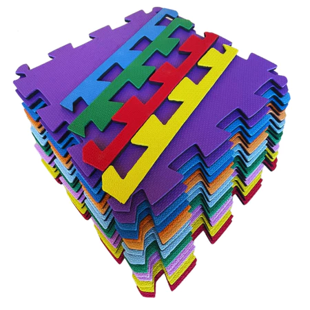 Kit 20 Tatames 50x50 10mm Colorido Economico