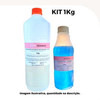 Resina Epóxi Baixa Viscosidade - Kit 1Kg