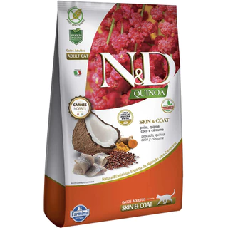 Ração N&D Quinoa Skin & Coat Para Gatos Adultos Peixe 1,5kg