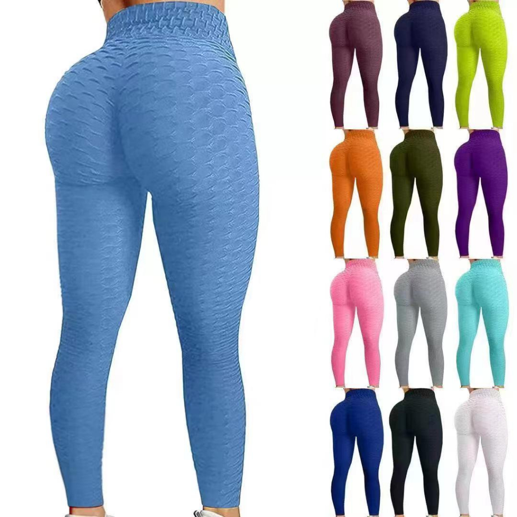 Calça Legging Leg Bolha 3D Cós Alto Texturizada Cintura alta Academia CORES  ALEATÓRIAS