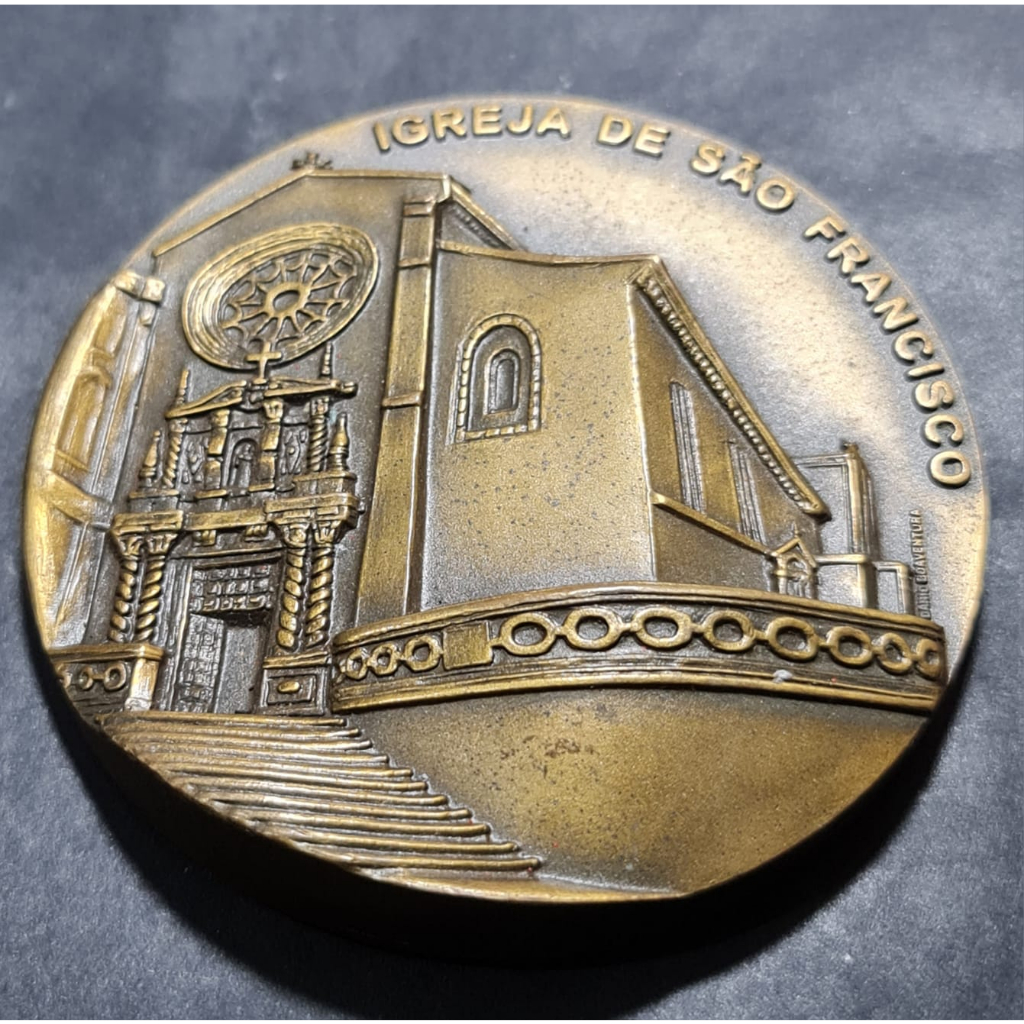 MEDALHA DE BRONZE DA VENERÁVEL ORDEM TERCEIRA DE SÃO FRANCISCO 80 mm