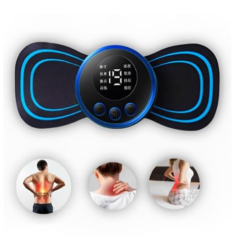 Mini Massageador Elétrico Portátil Cervical EMS Alivia Dores Corpo Pescoço