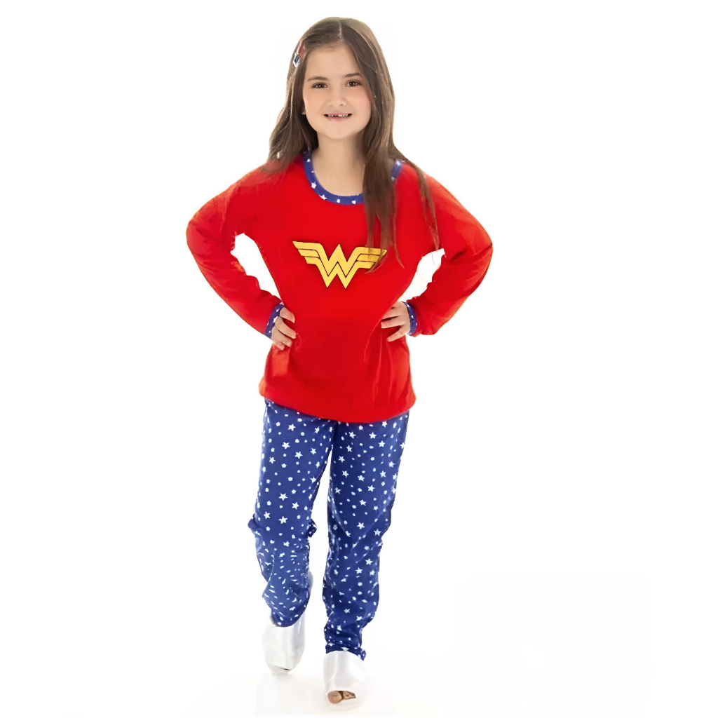 Pijama FB Infantil Maravilha Malha Premium Longo De Frio Inverno Manga Comprida em Oferta na Shopee