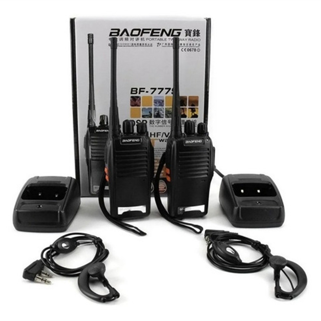 TOP ASIA 2 Radio Comunicador Baofeng Walkie Talkie 16 Canais Bf-777s