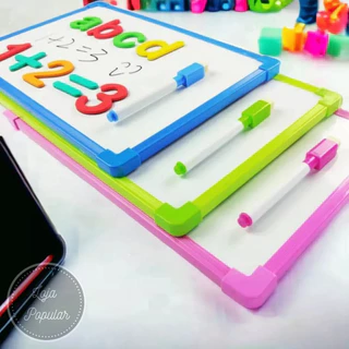 Lousa de Pendurar na Parede para Escrever Quadro Branco Magnético com Caneta para Anotações Escolar Oganização Recreativo e Brincadeiras Cores Colorido Azul Rosa Verde Roxo