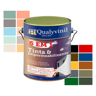 Tinta Emborrachada Parede 6 em 1 Acrilico Qualyvinil 3,6lt