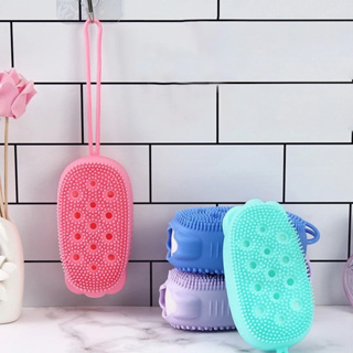 Esponja Bucha De Silicone Com Porta Sabão Escova Para Banho