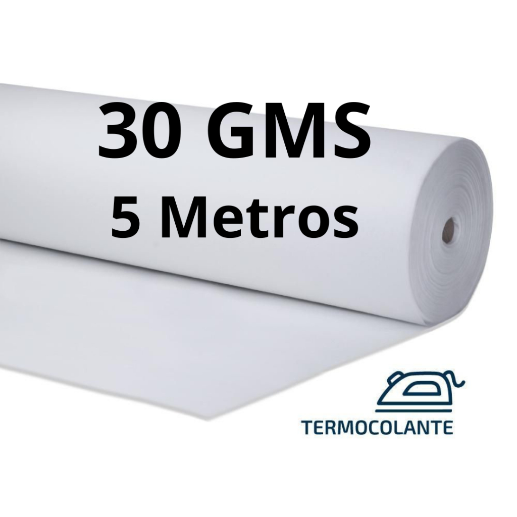5 Metros Entretela Fina Não-Tecido Termocolante 30GMS Macia