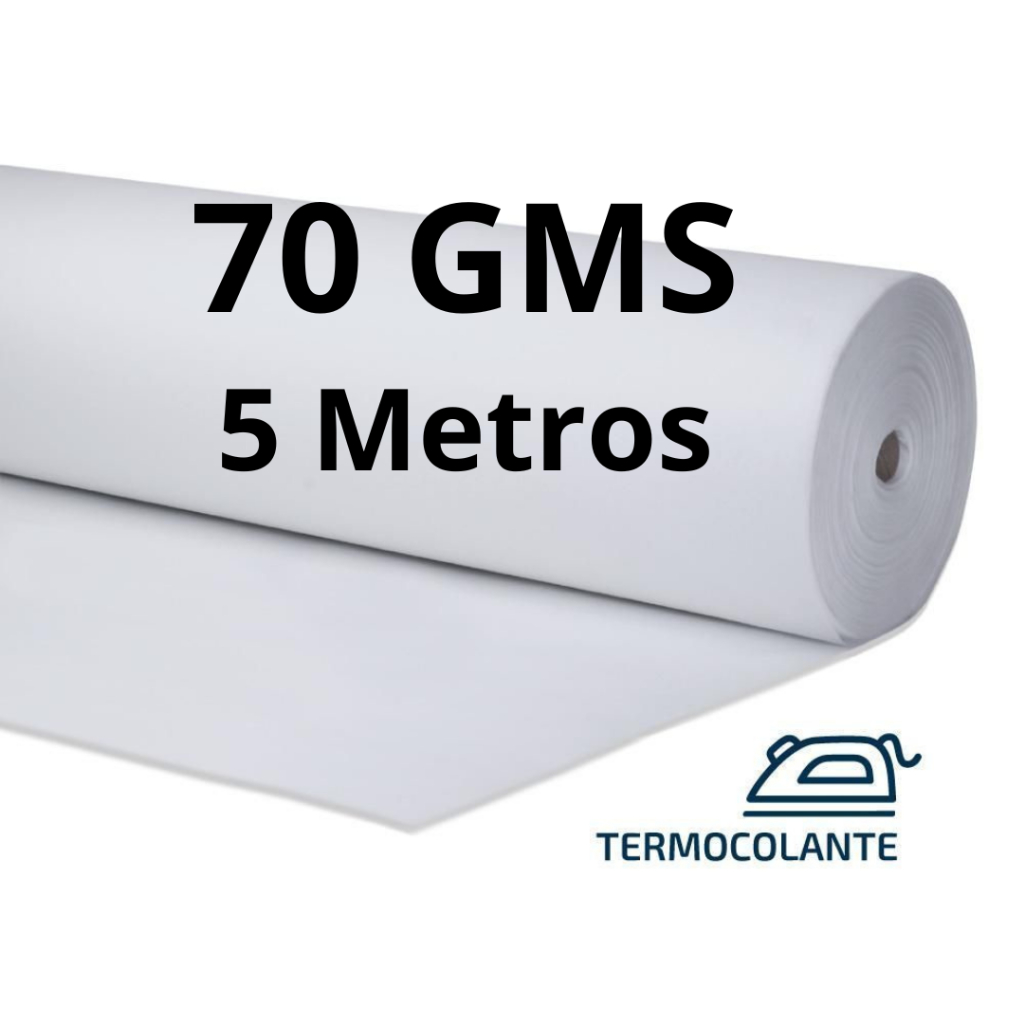 5 Metros Entretela Grossa Não-Tecido Termocolante 70GMS Macia