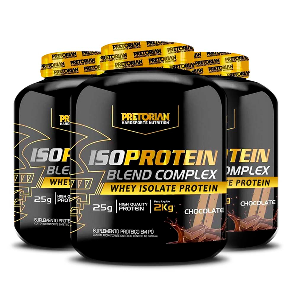 Kit 3x Whey Protein Isolado Iso Blend – Pretorian