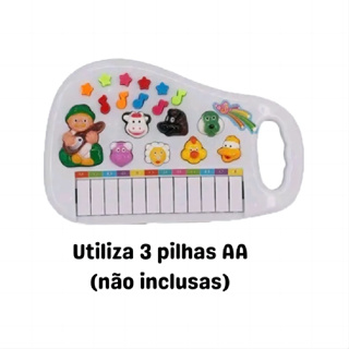 Piano Musical Teclado Fazenda Bebê Brinquedo Infantil - DengoToys
