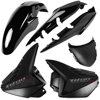 Kit Carenagem Cg 150 Titan 2012 Esd Preta 2012 Adesivos