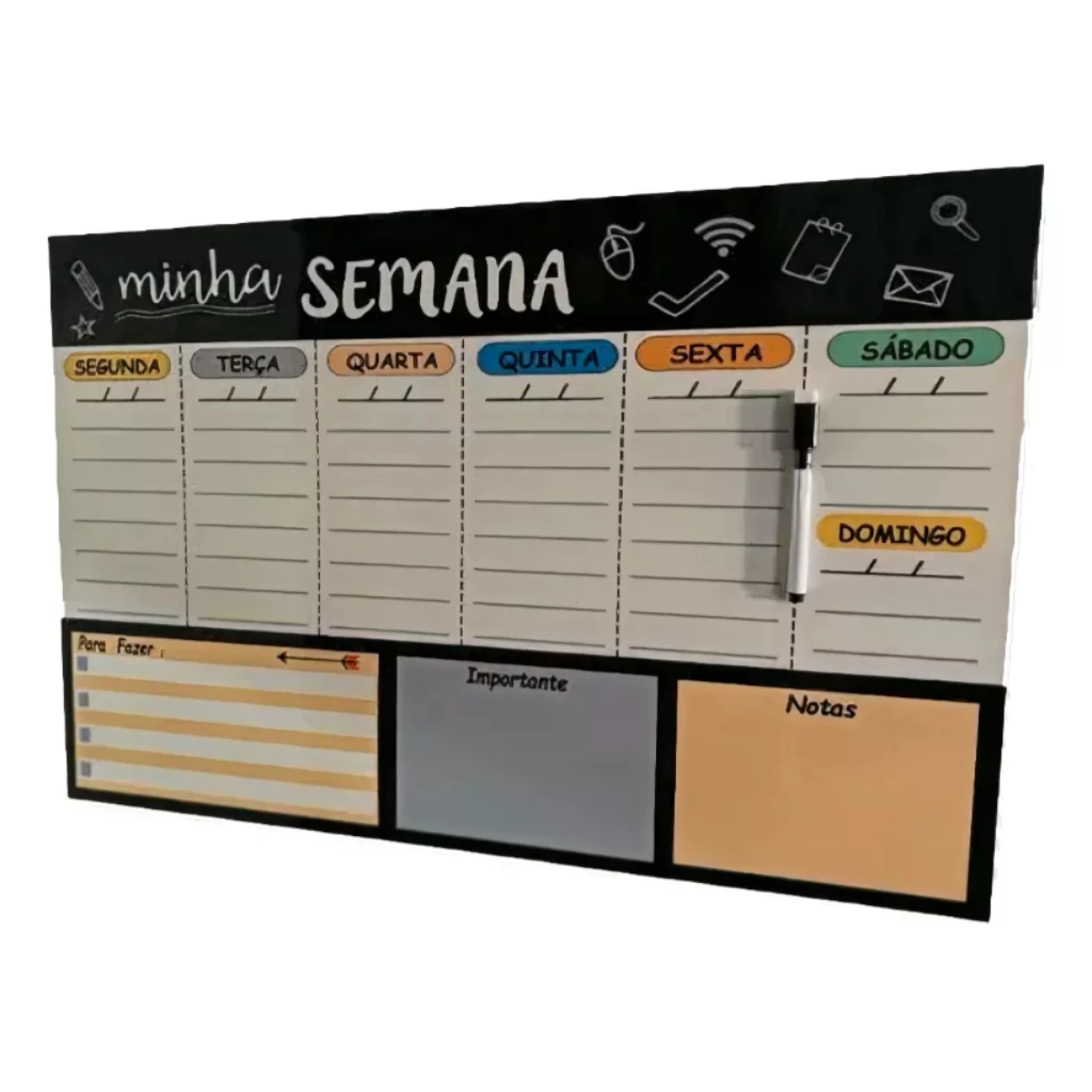 Quadro Mural Organizador Semanal - Pool de Ofertas