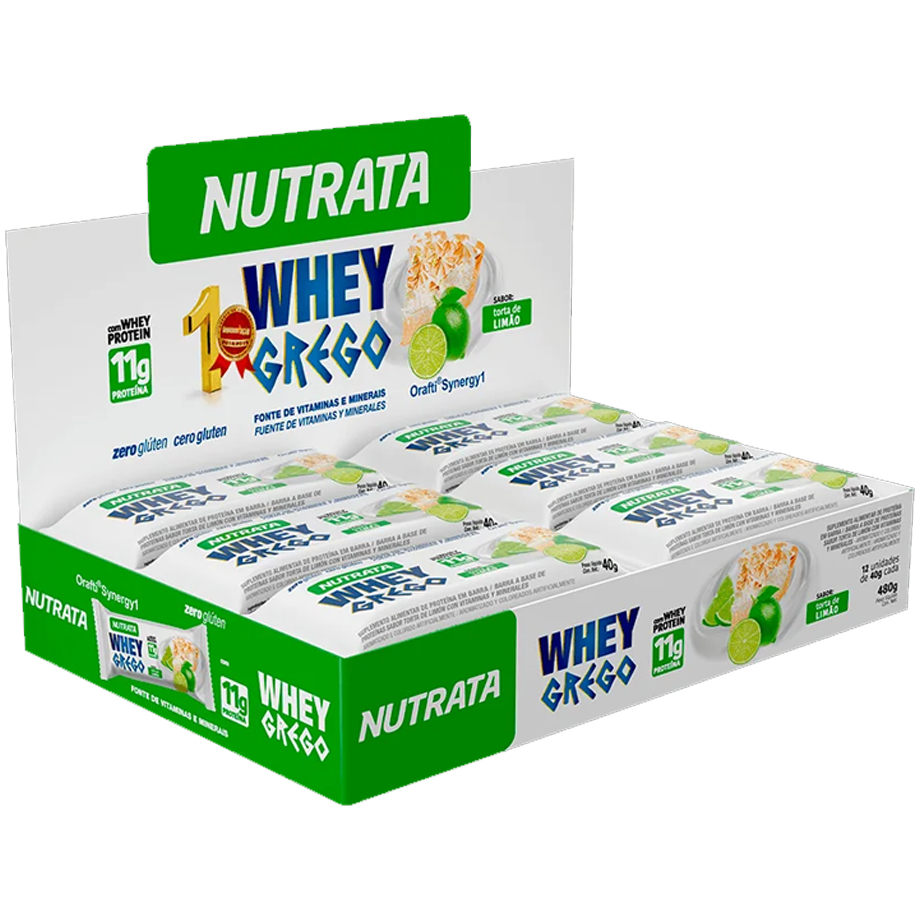 Whey Grego Protein Bar 12un – Nutrata