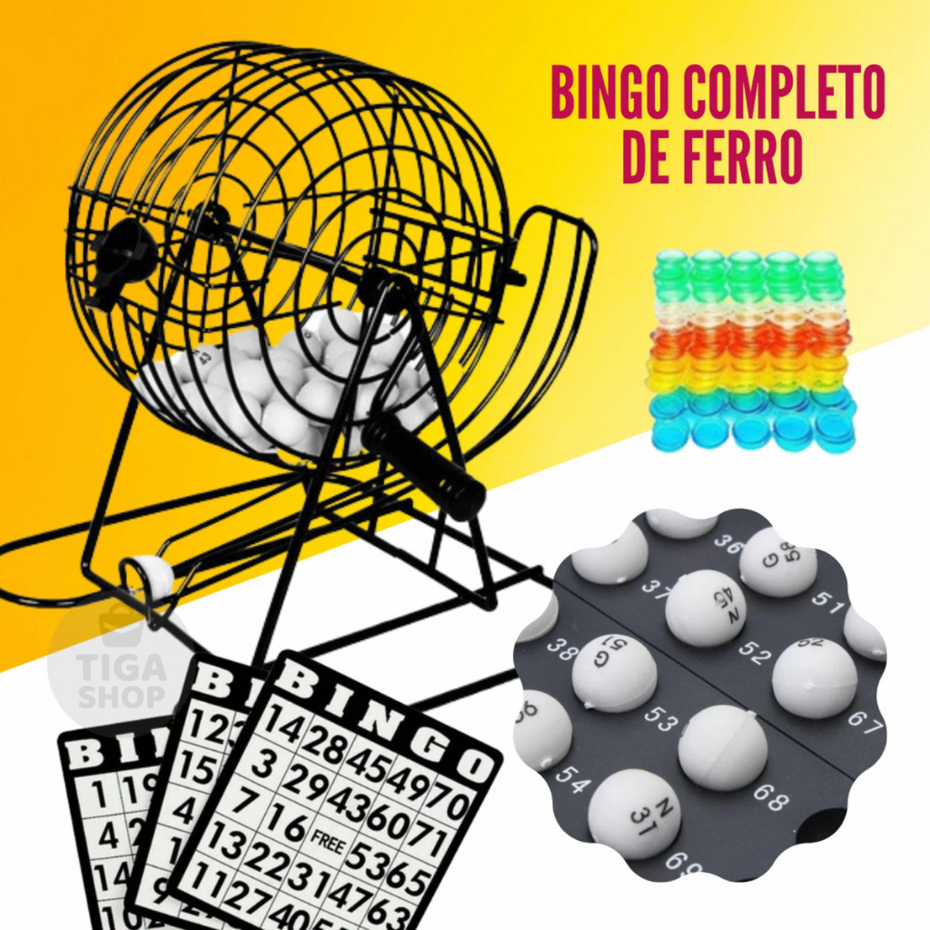Jogo De Bingo 360 Globo Completo 75 Números Lotto - Art house