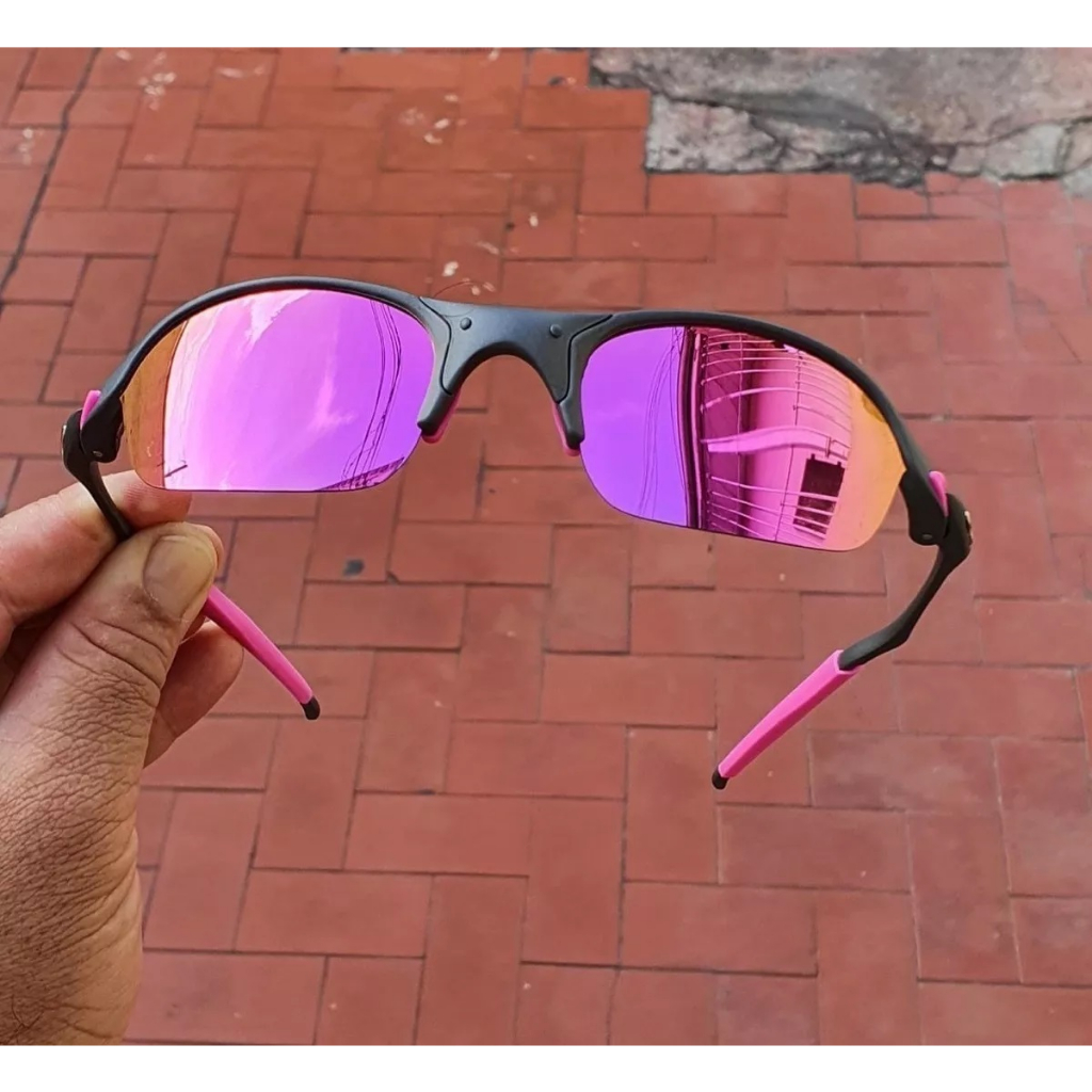 Óculos de Sol Juliet Xx Metal Lentes Rosa Pink com Borrachas Rosa