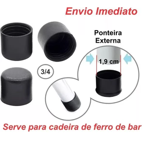 24 Pezinho Redondo Ponteira Externa Pe Cadeira Banqueta 3/4