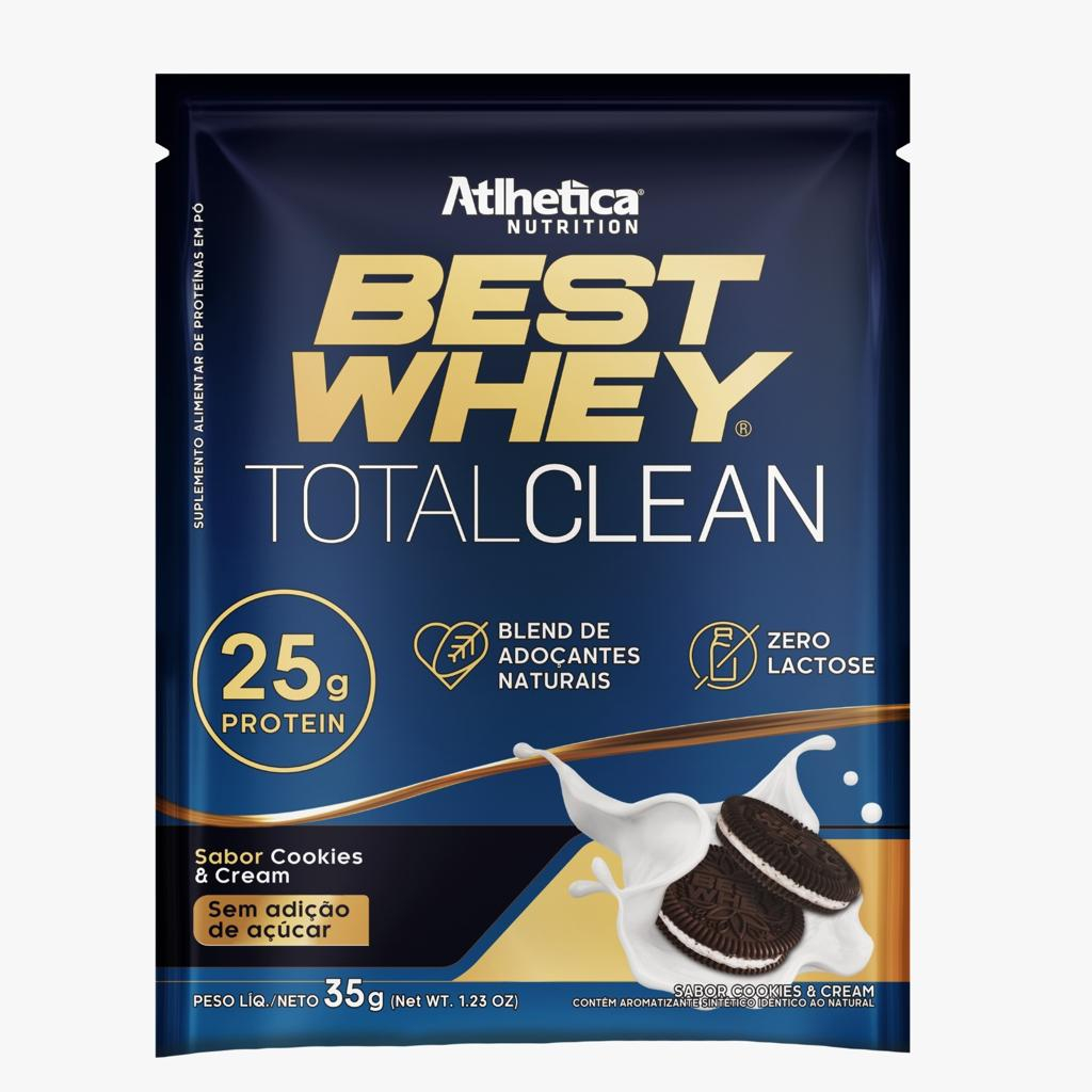 Best whey Total Clean Zero Lactose Sachê 35g – Atlhetica Nutrition