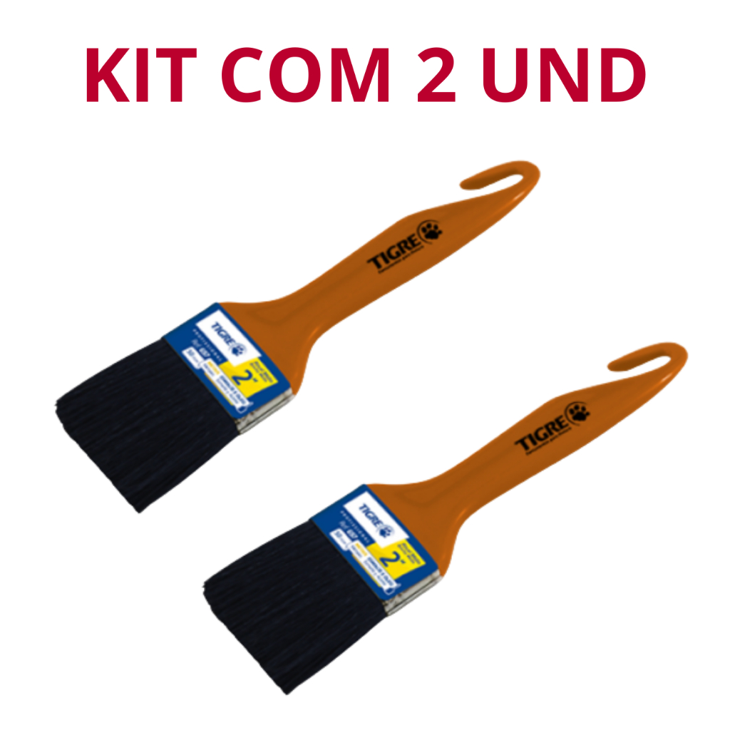 Kit com 2 Pincel Para Pintura Trincha Esmalte Óleo 2 Polegadas | Shopee ...