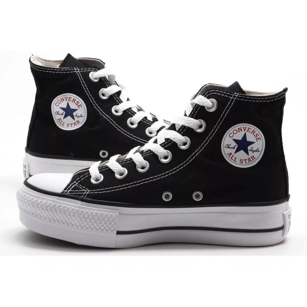 Tênis All Star Converse Casual Plataforma Cano Alto Lona