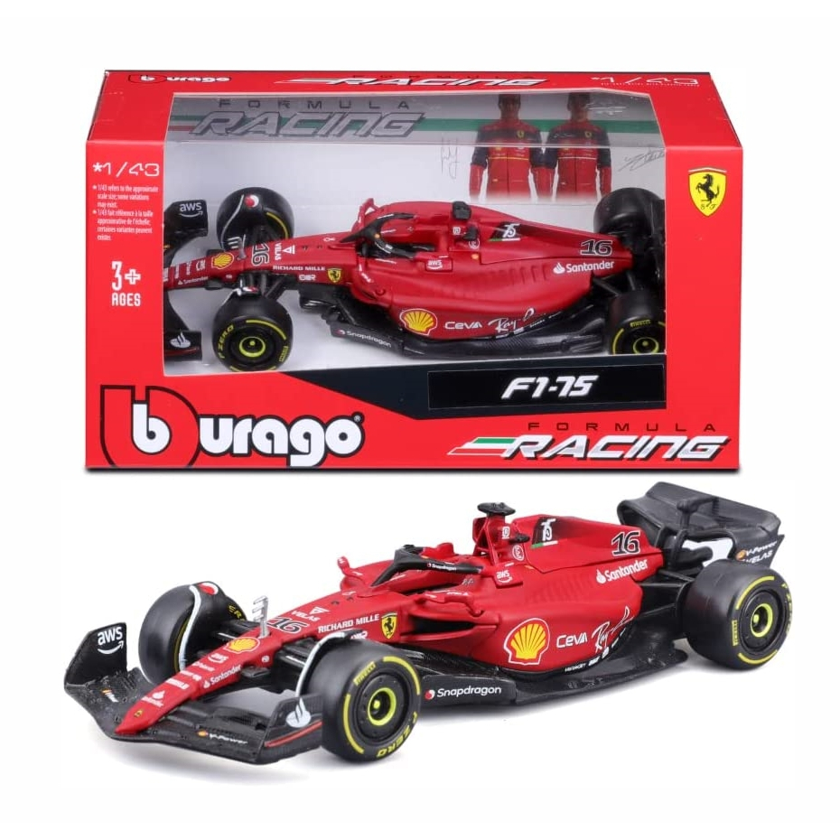 Miniatura F1 Ferrari F1-75 #16 Charles Leclerc 1:43 Bburago