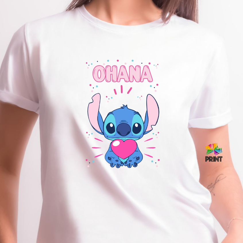 Camiseta Adulto Ohana Stitch Est.1 ZLprint | Shopee Brasil