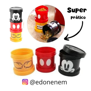 Kit Pote Infantil para lancheira do Mickey Minnie Mouse kit escolar conjunto de potes lanchinho escolar divertido