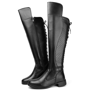 Bota Feminina Cano Longo Dona Beja Over The Knee Regulagem Feminino