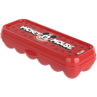 Porta Ovos De Plástico Retangular Mickey Com 12 Cavidades + Tampa