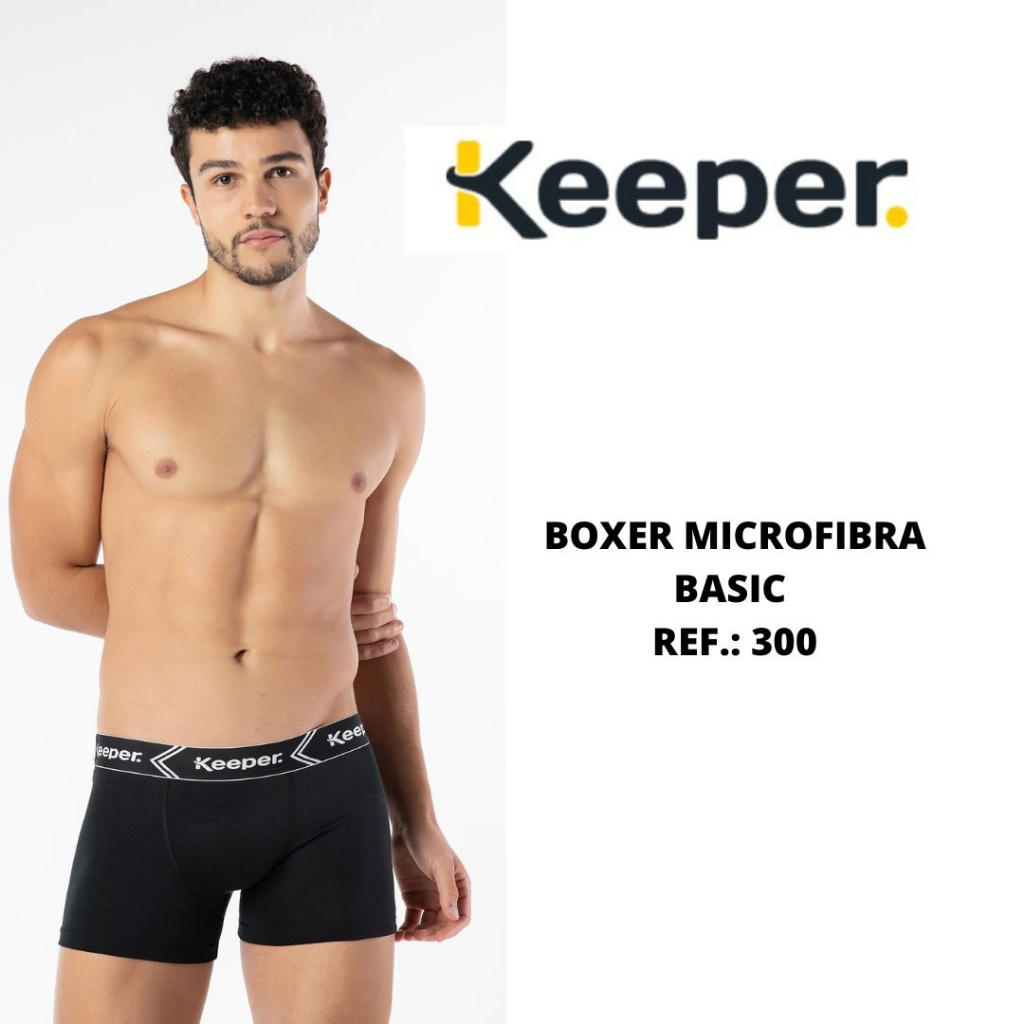 Cueca boxer básica microfibra Keeper 300 poliéster | Shopee Brasil