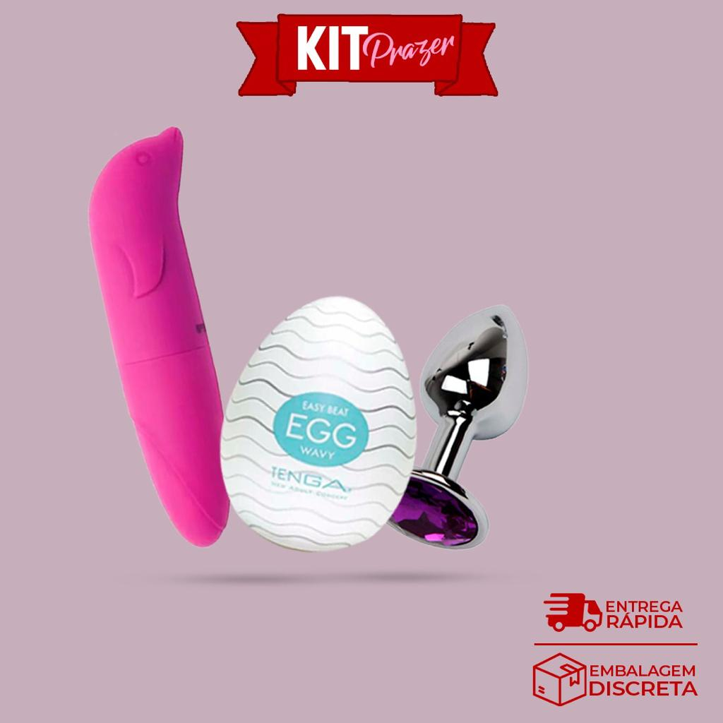 Kit Casal Sex Shop Plug Anal Vibrador Golfinho Ponto G Egg Ovo Masturbador Masculino 1327