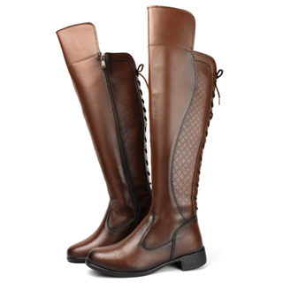 Bota Over Feminino Dona Beja The Knee Cano Longo Regulagem