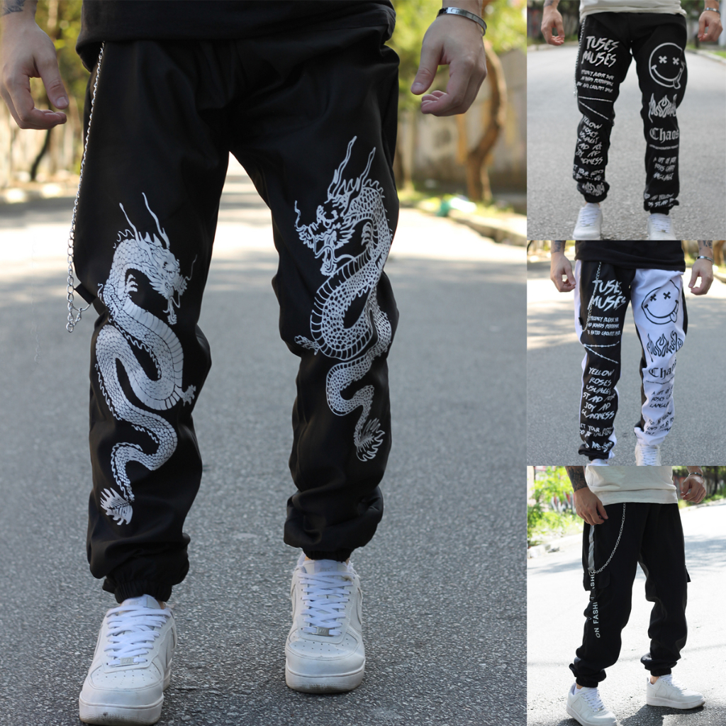 Calça store refletiva streetwear