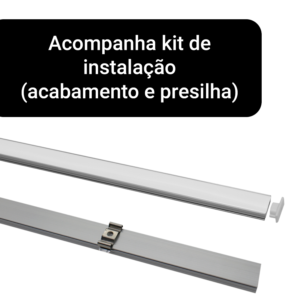 Perfil Sobrepor 1 Metro Alumínio Para Fita Psc01 | Shopee Brasil