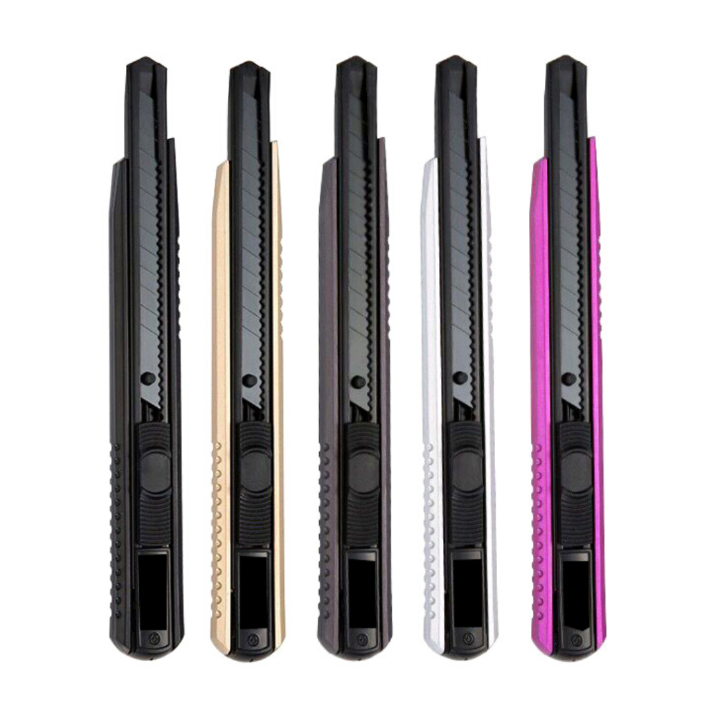 Estilete de Metal Profissional 9mm Alta Qualidade - Cores Aleatórias