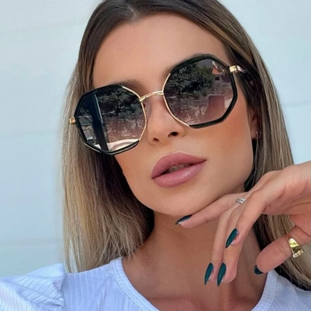 Óculos de sol octogonal de alta qualidade com filtro uv400