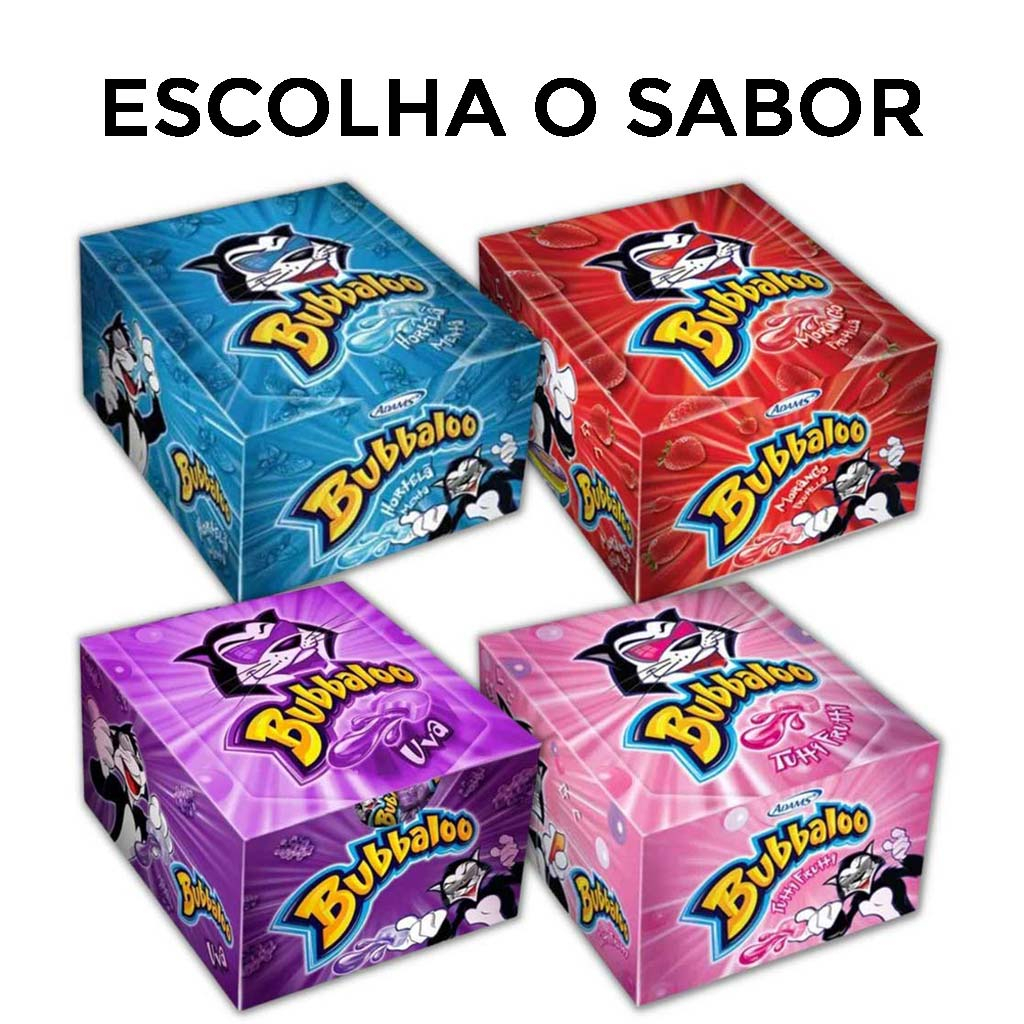 Chiclete Bubbaloo Caixa com 60 unidades - Adams