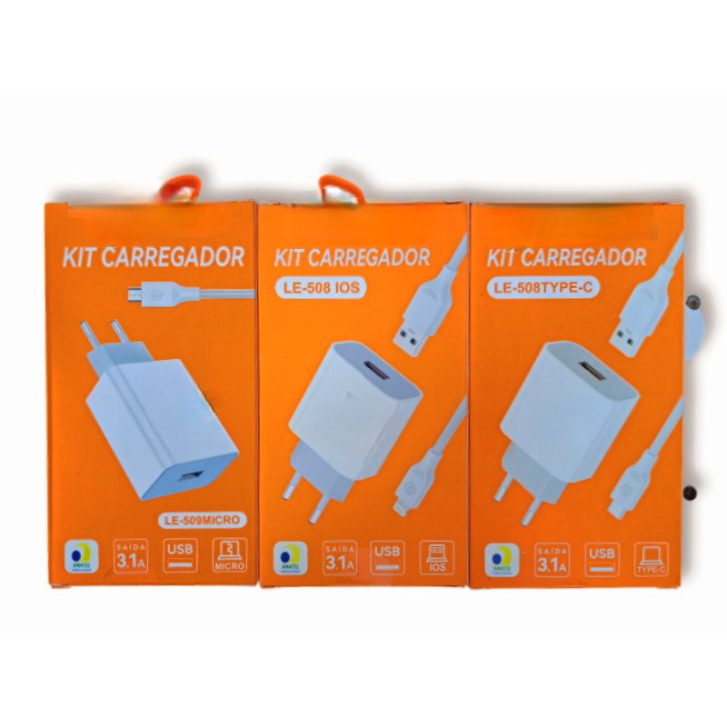 Kit 10 Carregadores LEHMOX Atacado
