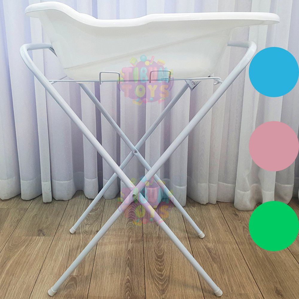 Banheira 20 L Com Suporte Desmontável Prático Compacto Bebe Banho Rescem Nascido