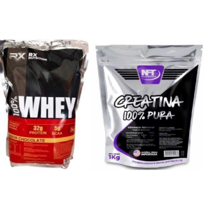 whey 800g isolado+ creatina 1kg