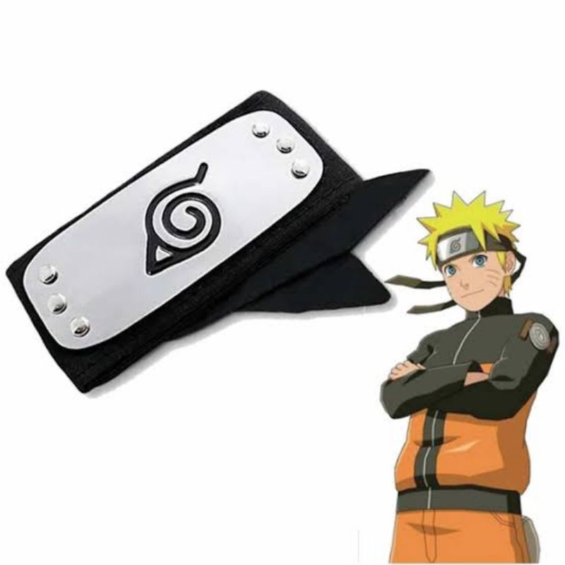 Kit 2 Colar Naruto Bandana de Konoha Aldeia da Folha Anime Geek