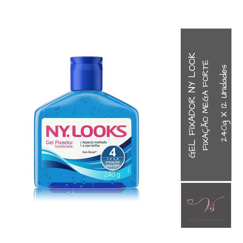 Gel Fixador 240g Ny Look Fixação Mega Forte (12 unidades)