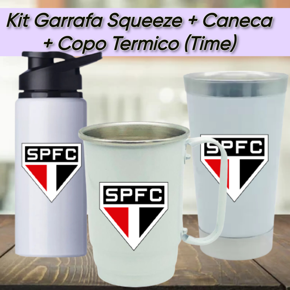 Kit Bola Caneca Squeeze Garrafa Futebol Palmeiras Oficial