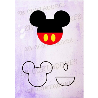 cortador silhueta cabeça mickey