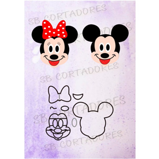 cortador kit mickey e minnie