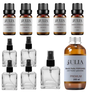 Kit Completo com 16 itens Para Fazer Perfumes Importados De Grifes