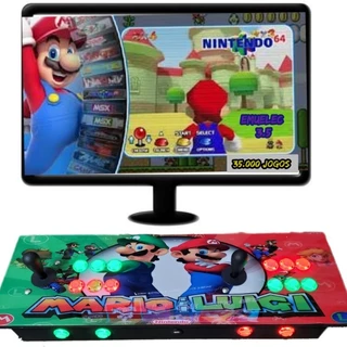 Controle Duplo Com Leds Arcade Fliperama Portátil 39.000 Mil Jogos + 40 jogos PS1