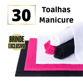 Toalha para Manicure Bordada com Frase Mais Curtidas - 28x45cm