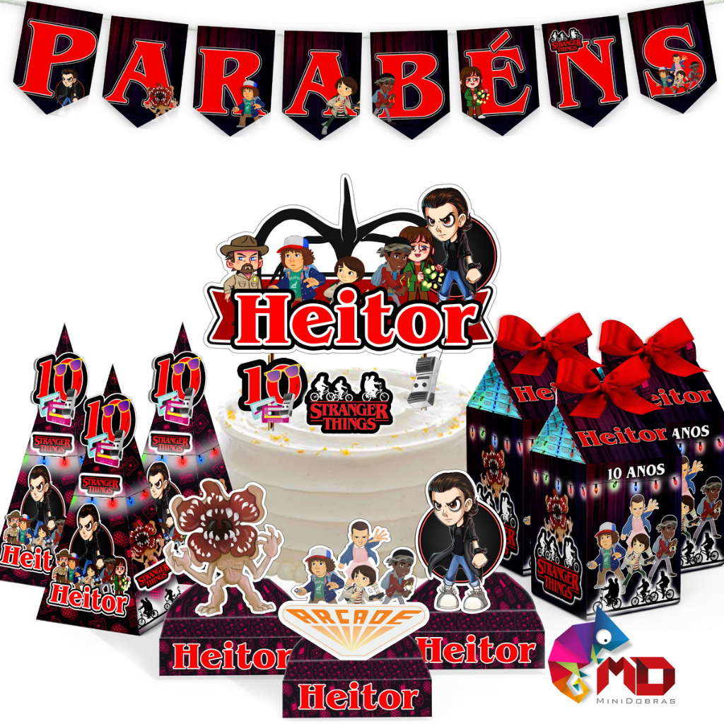 Kit Festa Stranger Things-37 Itens | Shopee Brasil